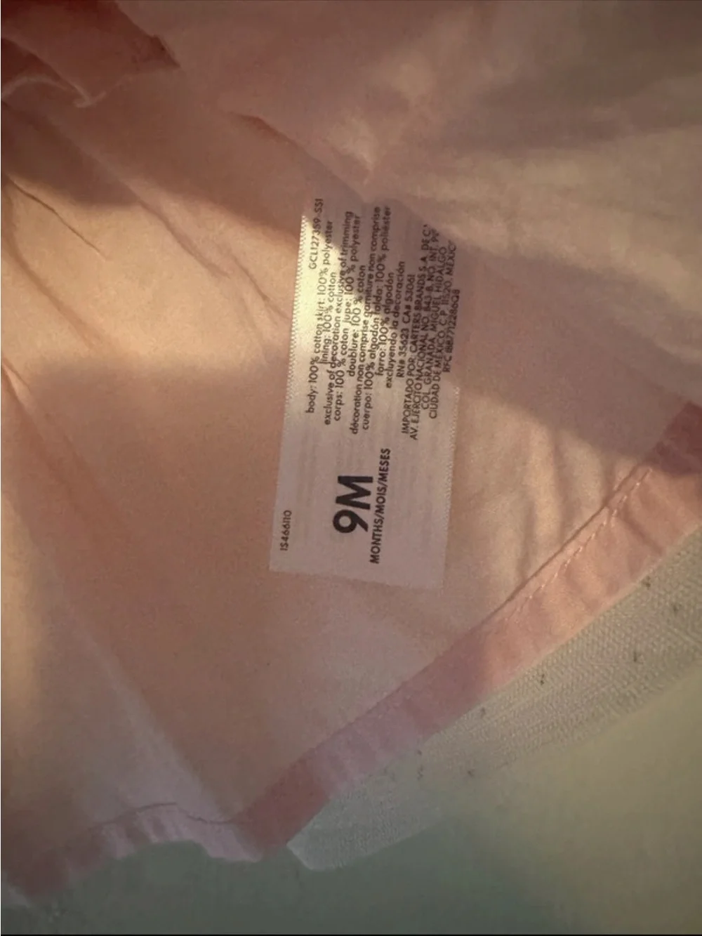 Carter's Light Pink Tulle Overall Dress with Cat Face Pocket